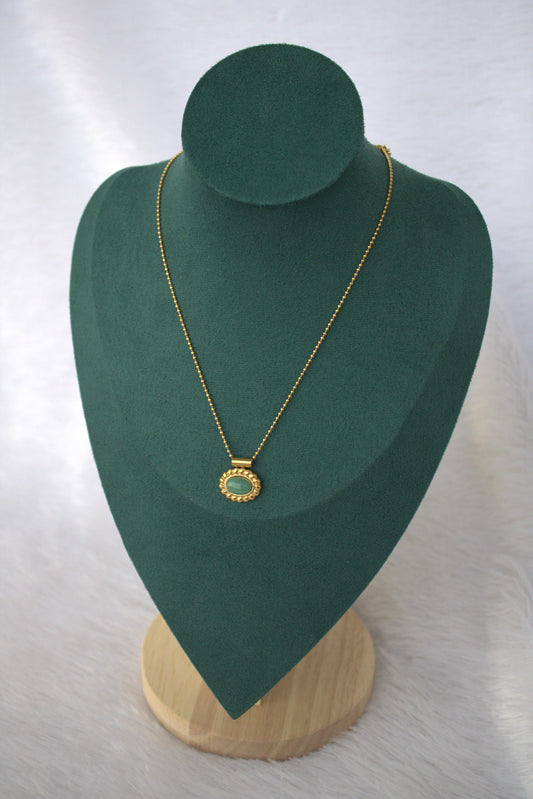 Blue Aqua Milky Pendent Necklace