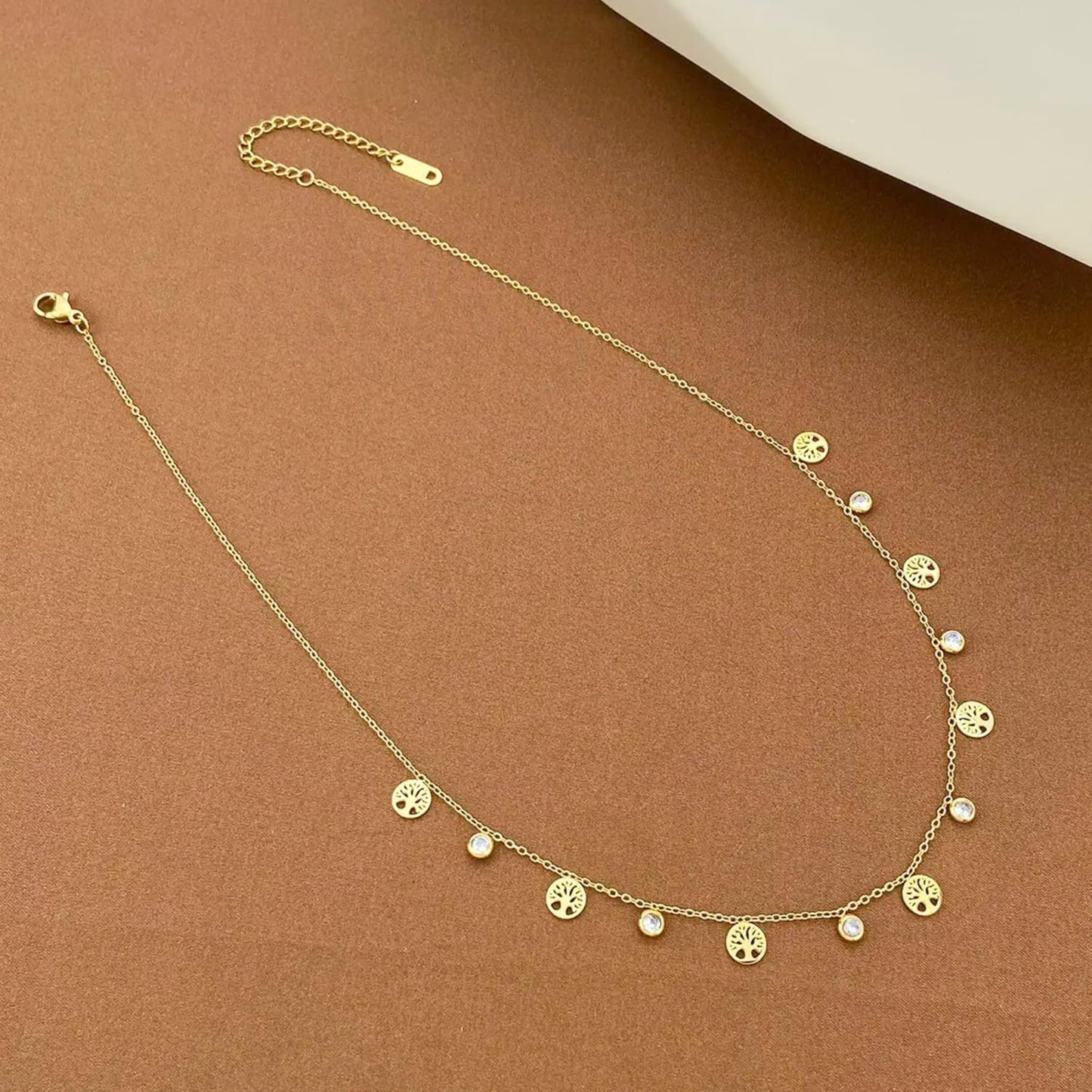 Round Charms Dainty Charms Necklace