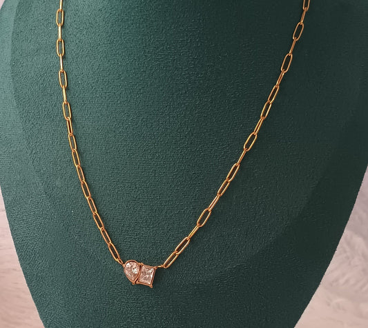 Double Stone Necklace