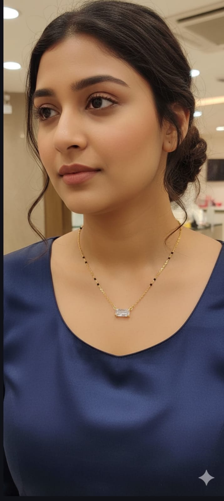 Rectangle stone mangalsutra