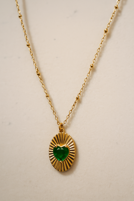 Green Heart Necklace