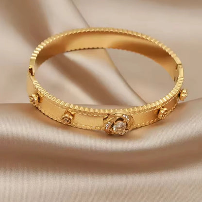 Golden Blossom Kada Bracelet.