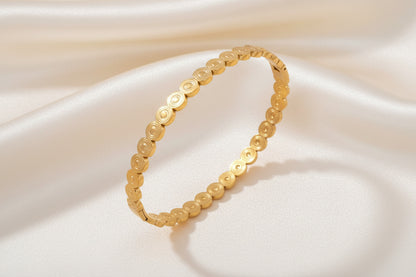 Golden Swirl Kada Bracelet.