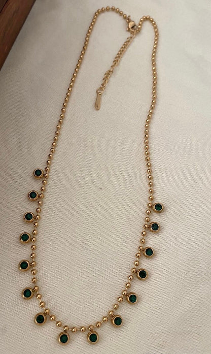 Green Charms Princess Necklace