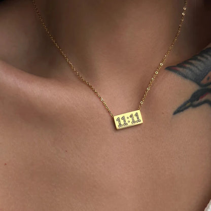 11:11 Stone Pendent Necklace