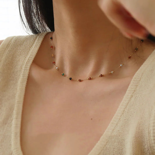 Rainbow Pearls Necklace