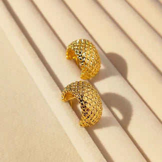 Get Glow Textured Hoop Studs