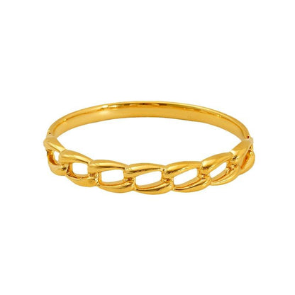 Twisted Golden Swirl Kada Bracelet.