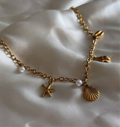 Sea Charms  Necklace with Pearl Details