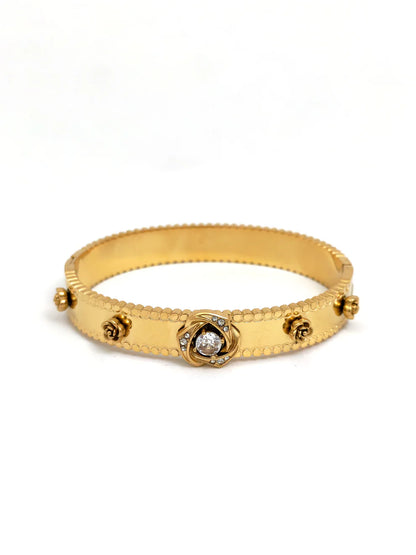 Golden Blossom Kada Bracelet.
