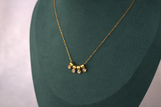 Four Small Charms Rani Necklace