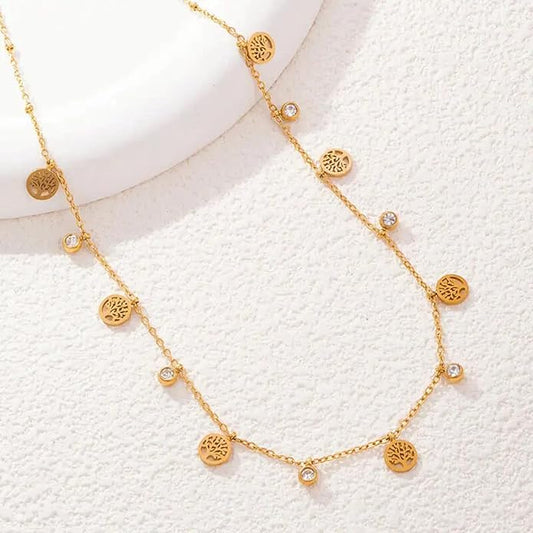 Round Charms Dainty Charms Necklace