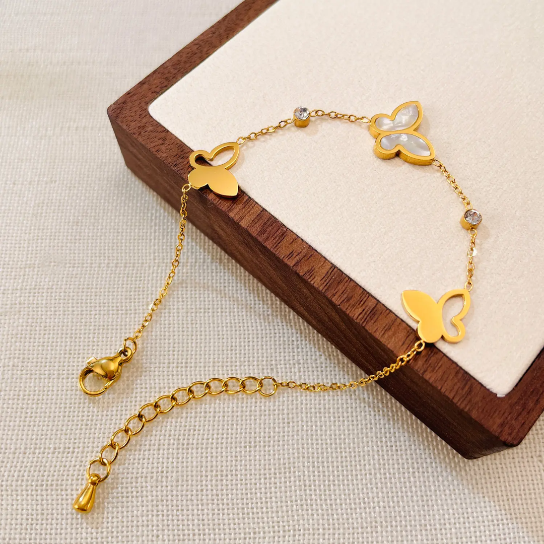 Butterfly Single Chain Bracelet