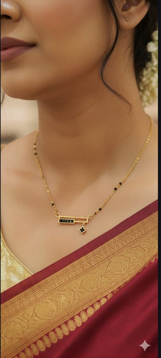 Black clover line unique mangalsutra