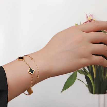 Black Clove Double Chain Bracelate