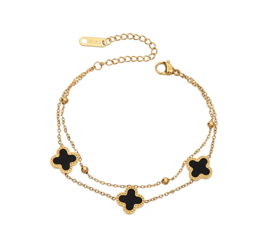 Black Clove Double Chain Bracelate