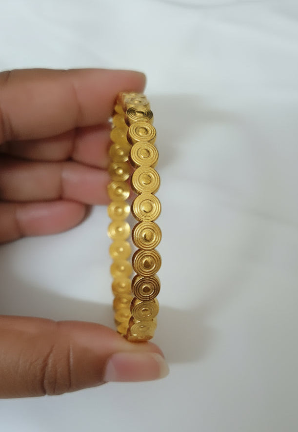 Golden Swirl Kada Bracelet.