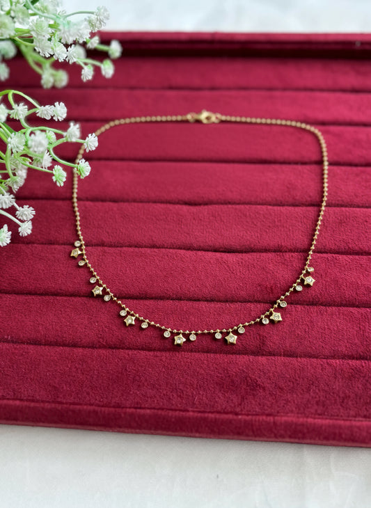 Starry Elegance Necklace with CZ Stones
