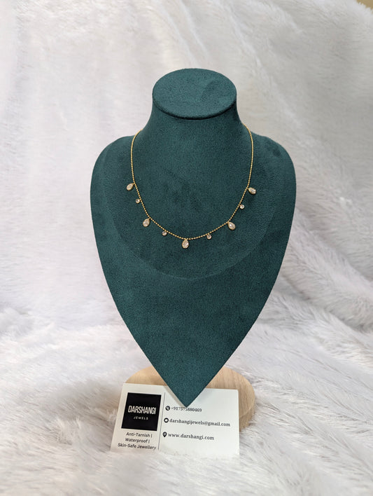 Maharani Dainty Stone Charms Necklace