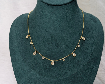 Maharani Dainty Stone Charms Necklace