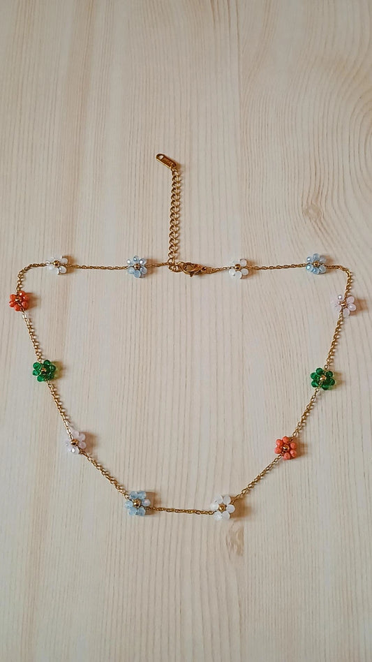 Multicolour flower Necklace