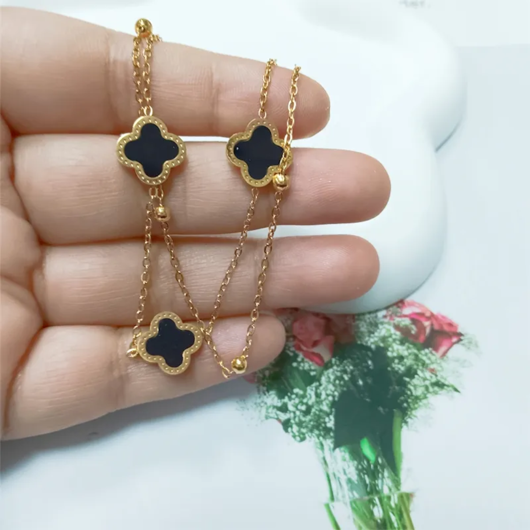 Black Clove Double Chain Bracelate